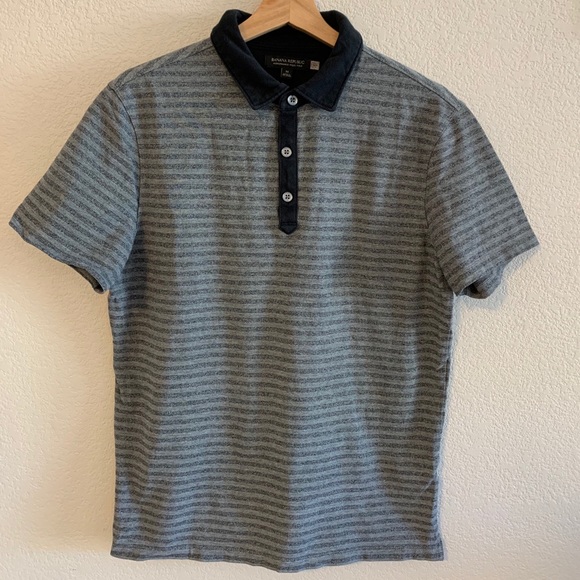 Banana Republic Performance Pique Polo - Stripped - Picture 3 of 9
